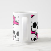 Pink Skull Pattern Jumbo Specialty Mug Jumbo-Tasse (Rückseite)