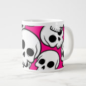 Pink Skull Pattern Jumbo Specialty Mug Jumbo-Tasse (Vorderseite Rechts)