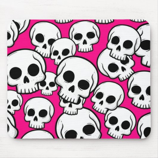 Pink Skull Pattern Mousepad (Vorne)