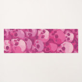Pink Skull Pattern Pop Art Illustration Yogamatte (Rückseite (Horizontal))