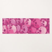 Pink Skull Pattern Pop Art Illustration Yogamatte (Vorderseite (Horizontal))