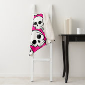 Pink Skull Pattern Sherpa Blanket Sherpadecke (Beispiel)