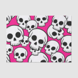 Pink Skull Pattern Tissue Paper Seidenpapier