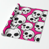 Pink Skull Pattern Wrapping Paper Geschenkpapier (Ungerollt)