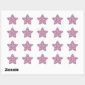 Pink Skull Print Stern-Aufkleber (Blatt)