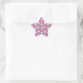 Pink Skull Print Stern-Aufkleber (Tasche)