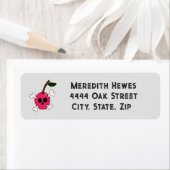 Pink Skull Rücksendeadressen-Aufkleber (Insitu)