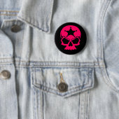 Pink Skull (schwarzer Hintergrund) Button (Beispiel)