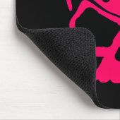 Pink Skull (schwarzer Hintergrund) Mousepad (Ecke)