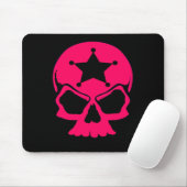 Pink Skull (schwarzer Hintergrund) Mousepad (Mit Mouse)