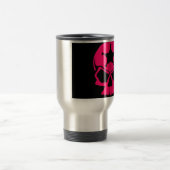 Pink Skull (schwarzer Hintergrund) Reisebecher (Mittel)