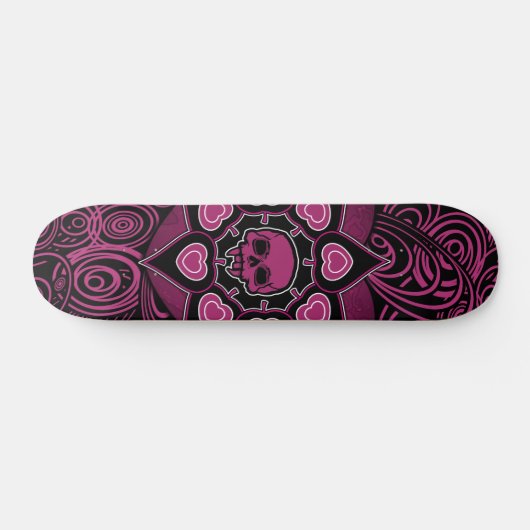 Pink Skull Skateboard (Horizontal)