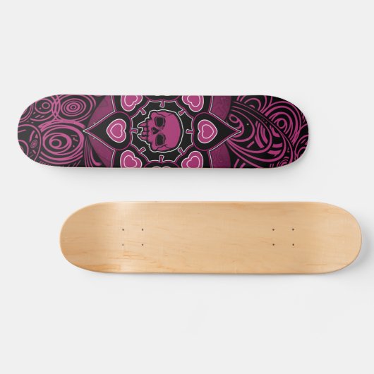 Pink Skull Skateboard (Horizontal)