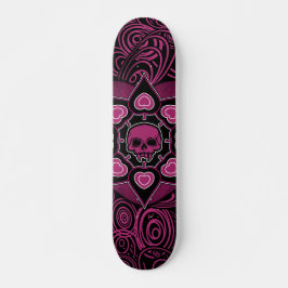 Pink Skull Skateboard