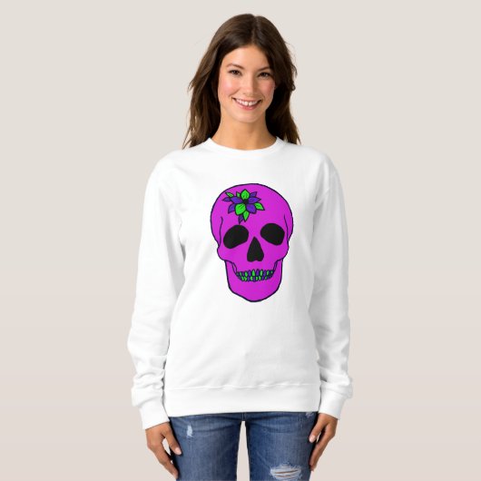 Pink Skull Sweatshirt (Vorne ganz)