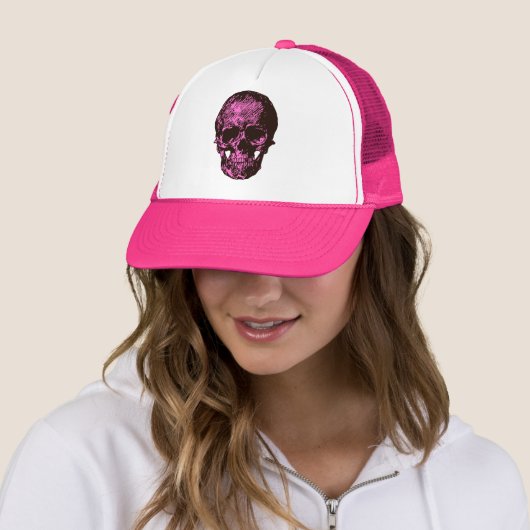 Pink Skull Truckerkappe (Beispiel)