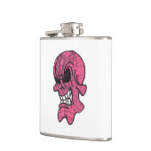 Pink Skull Vinyl Wrapped Flask Flachmann (Links)