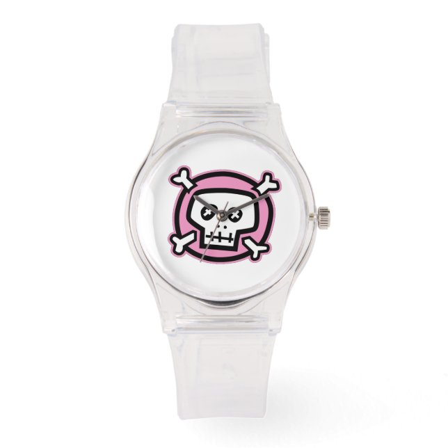 Pink Skull Watch Armbanduhr (Vorderseite)