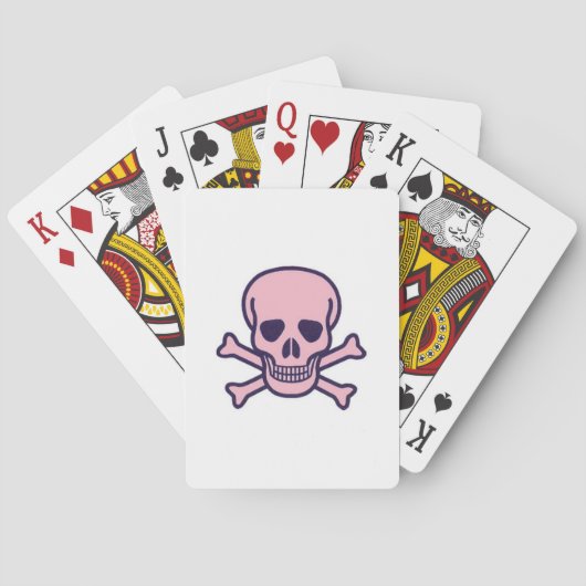 Pink Skull white Poker Spielkarten (Rückseite)