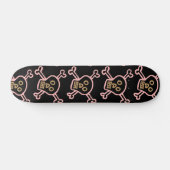 PINK SKULLS & CROSSBONES MÄDCHEN SKATEBOARDS (Horizontal)