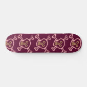 PINK SKULLS & CROSSBONES MÄDCHEN SKATEBOARDS (Horizontal)