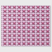 Pink Skulls Emo Punk Skull Pattern Geschenkpapier (Flach)
