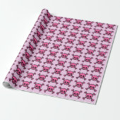 Pink Skulls Emo Punk Skull Pattern Geschenkpapier (Ungerollt)