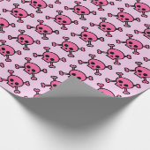 Pink Skulls Emo Punk Skull Pattern Geschenkpapier (Ecke)