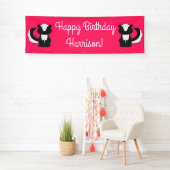 Pink Skunk Geburtstagspartei Banner (Insitu)