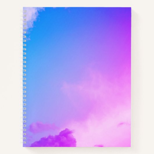 Pink Sky Background Spirale Art Sketchbook Notizblock (Vorderseite)