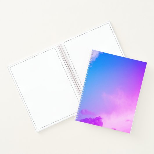 Pink Sky Background Spirale Art Sketchbook Notizblock (Innenseite)