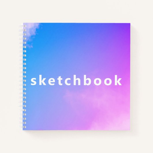 Pink Sky Background Square Spiralgalerie Sketchboo Notizblock (Vorderseite)