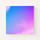 Pink Sky Background Square Spiralgalerie Sketchboo Notizblock (Rückseite)