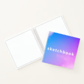 Pink Sky Background Square Spiralgalerie Sketchboo Notizblock (Innenseite)