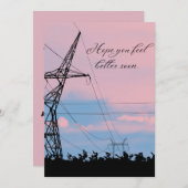 PINK SKY , bald wieder gut Dankeskarte (Vorne/Hinten)