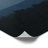 Pink Sky Blue Mountains Poster (Ecke)