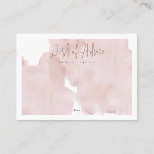 Pink Sky Cloud 9 Girl Baby Shower Advice Begleitkarte (Vorderseite)