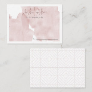 Pink Sky Cloud 9 Girl Baby Shower Ratschläge Begleitkarte