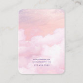 Pink Sky Cloud Custom Juwelier Display Card Visitenkarte (Rückseite)