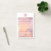 Pink Sky Clouds Stylish Business Logo To Do List Post-it Klebezettel (Büro)