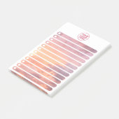 Pink Sky Clouds Stylish Business Logo To Do List Post-it Klebezettel (angewinkelt)