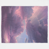 Pink Sky Drama Fleecedecke (Vorderseite (Horizontal))