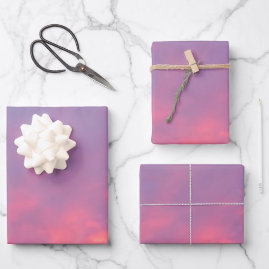 Pink Sky Fotografie Geschenkpapier Set (Vorderseite)