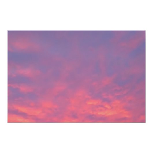 Pink Sky Fotografie Poster (Vorderseite)