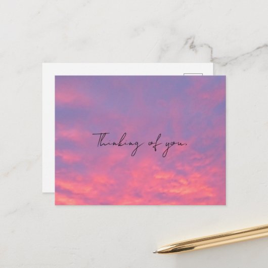 Pink Sky Fotografie Postkarte (Vorderseite/Rückseite Beispiel)
