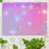 Pink Sky Geschirrtuch (Gefaltet)