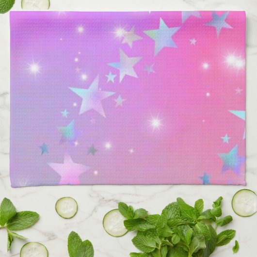 Pink Sky Geschirrtuch (Gefaltet)