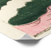 Pink Sky Illustration Poster (Ecke)
