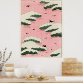 Pink Sky Illustration Poster (Küche)
