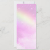 Pink Sky mit Lemon Gelber Regenbogen Einladung (Rückseite)